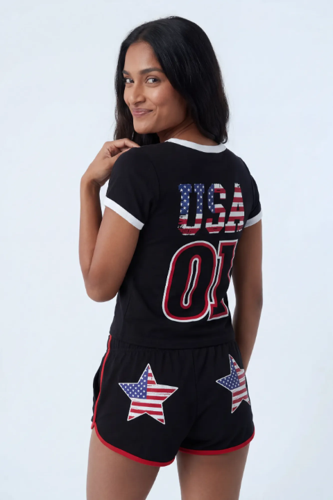 USA Graphic Ringer Tee