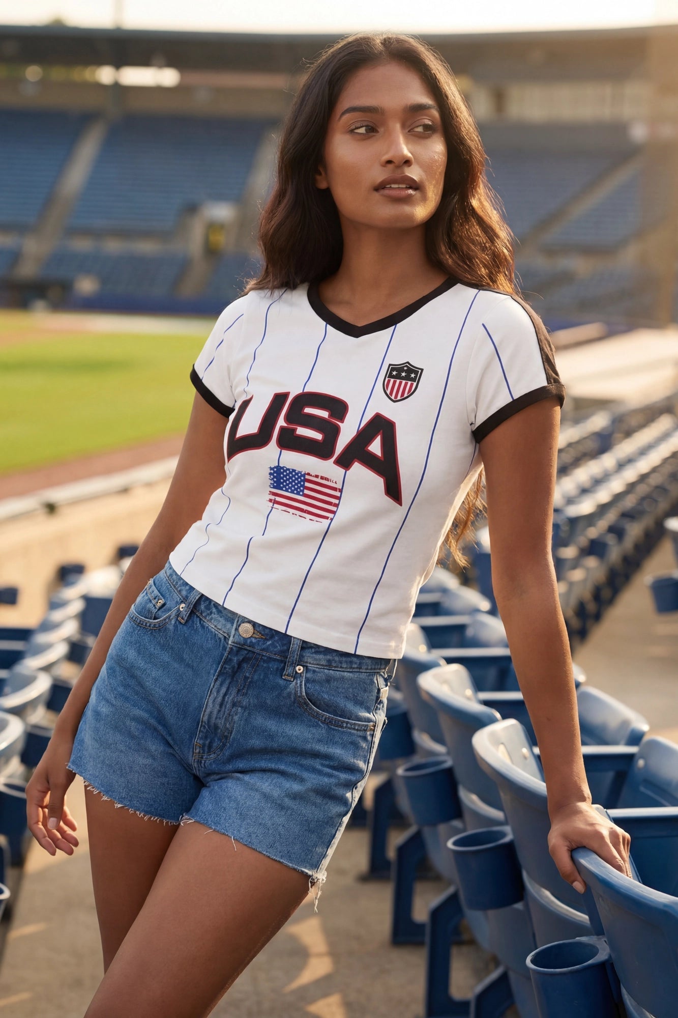USA Graphic Ringer Tee