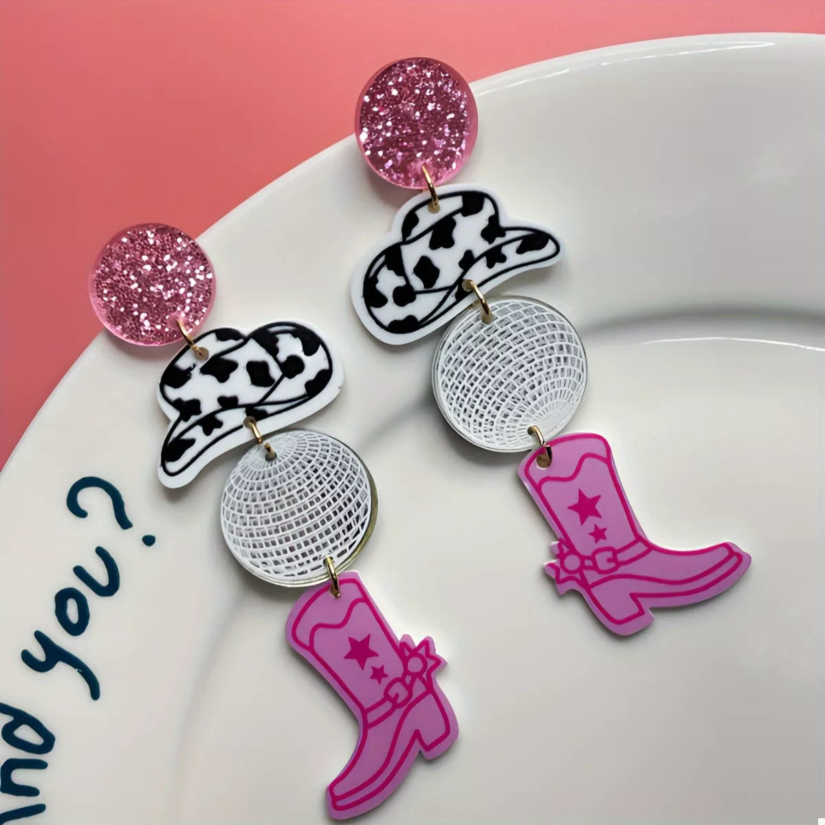 Cowgirl Boots Dangle Earrings