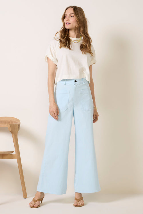 Cropped Sailor Wide Leg Pant