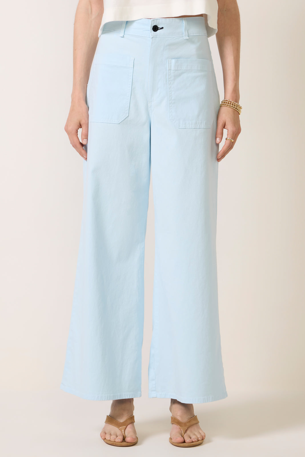 Cropped Sailor Wide Leg Pant