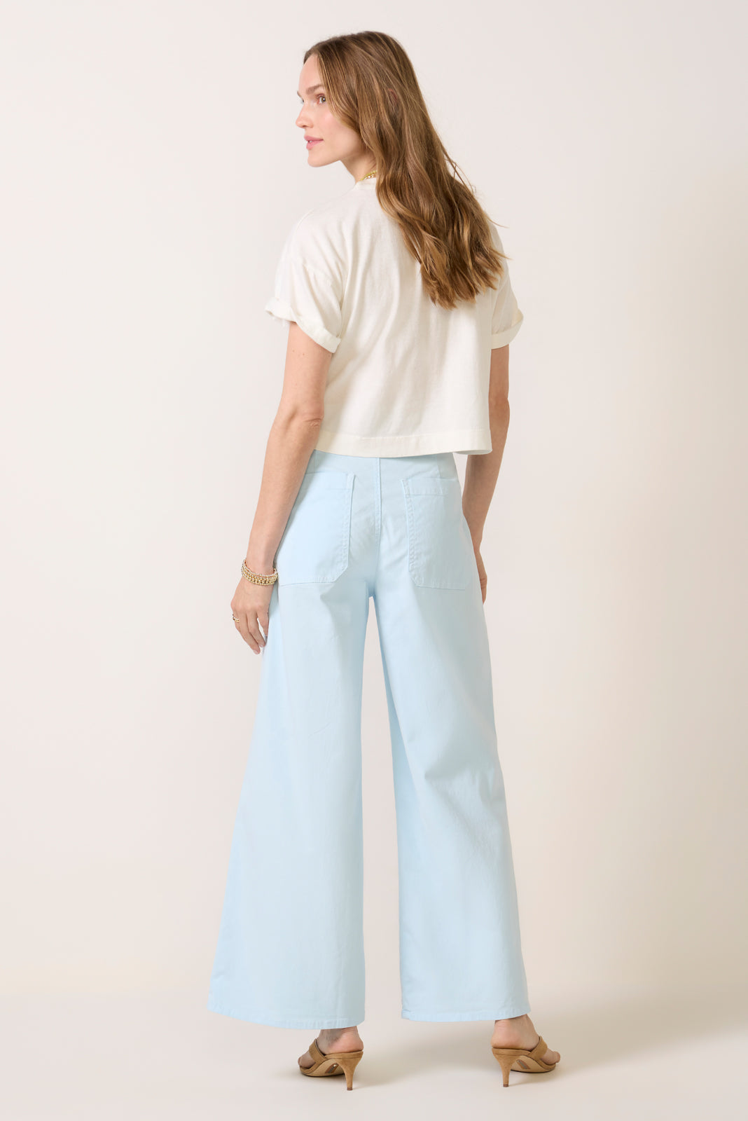 Cropped Sailor Wide Leg Pant