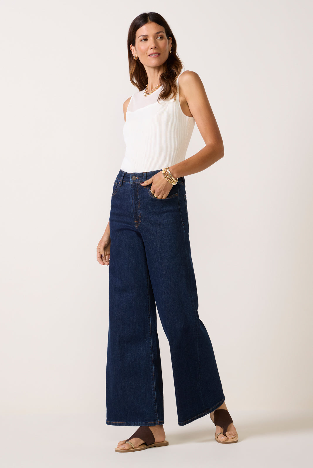 High Waist Palazzo Ankle
