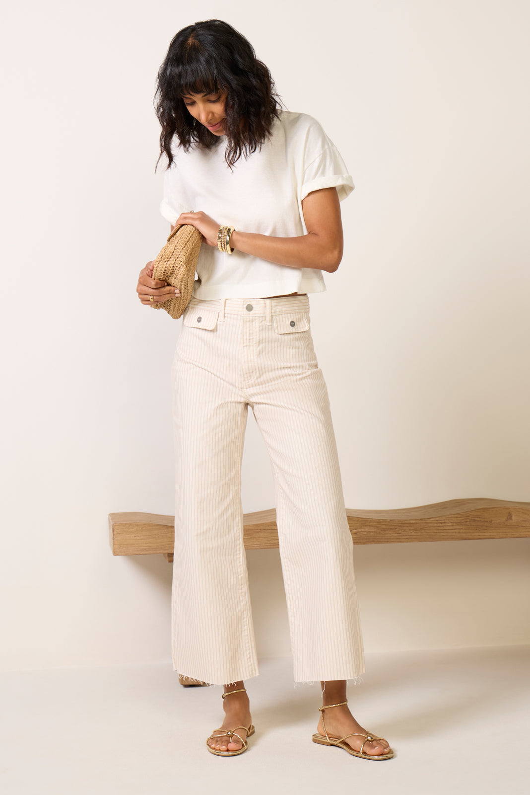 Anessa Stripe Wide Leg