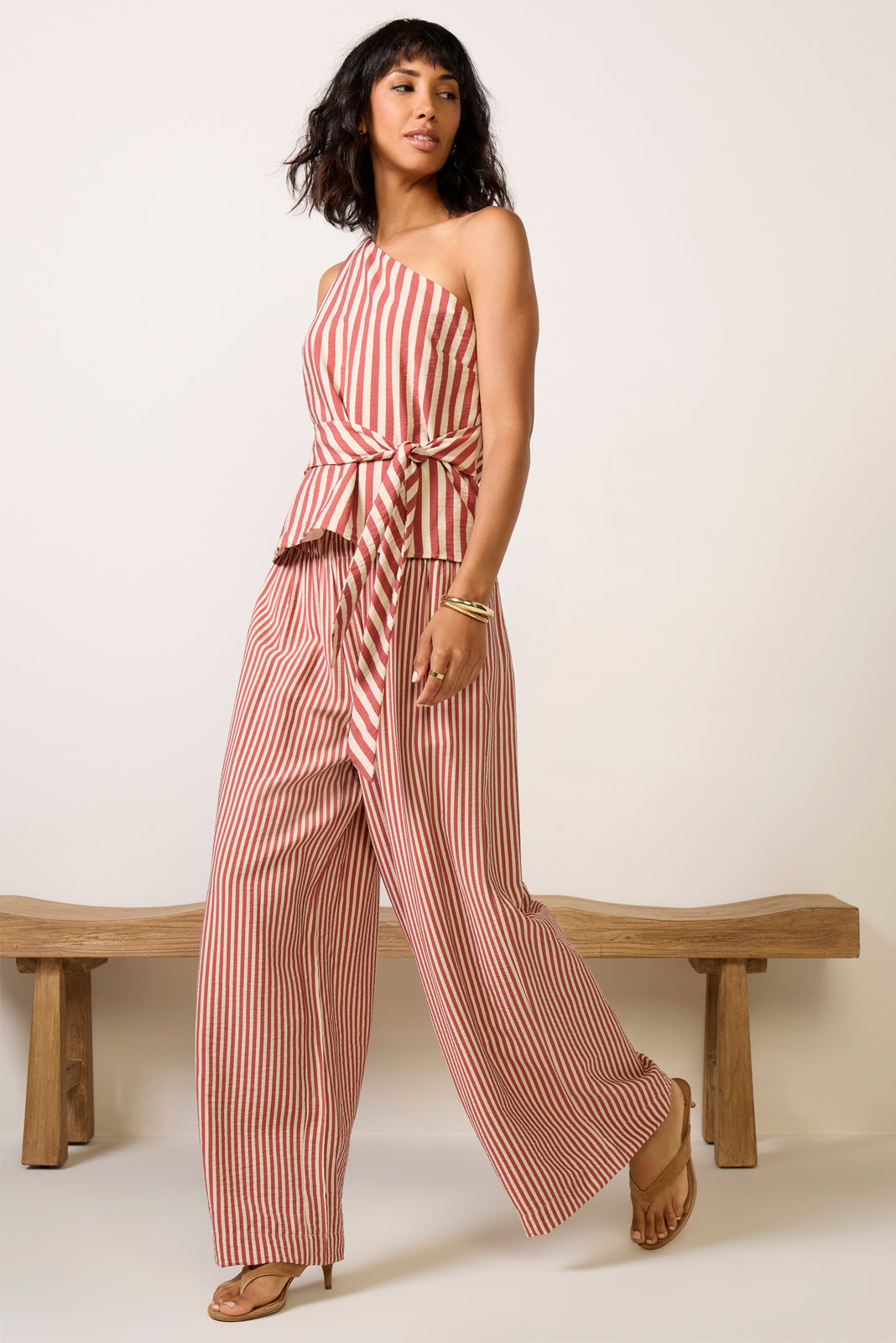 Avery One Shoulder Stripe Top