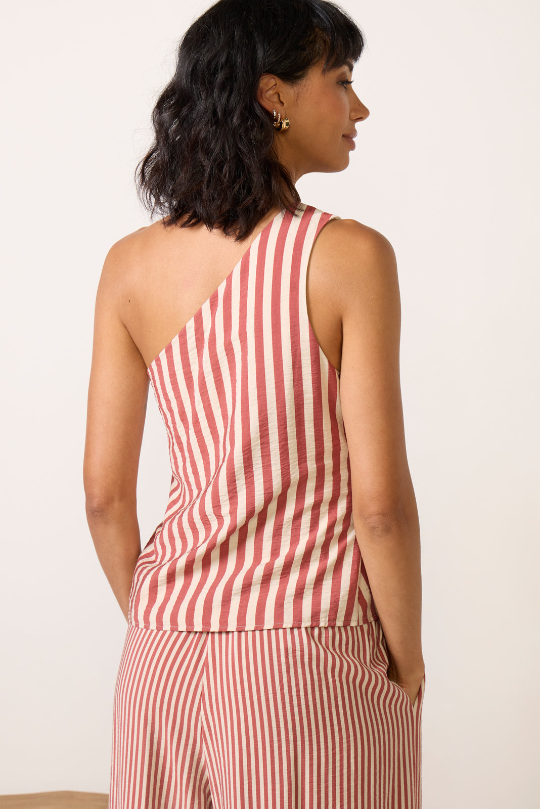 Avery One Shoulder Stripe Top