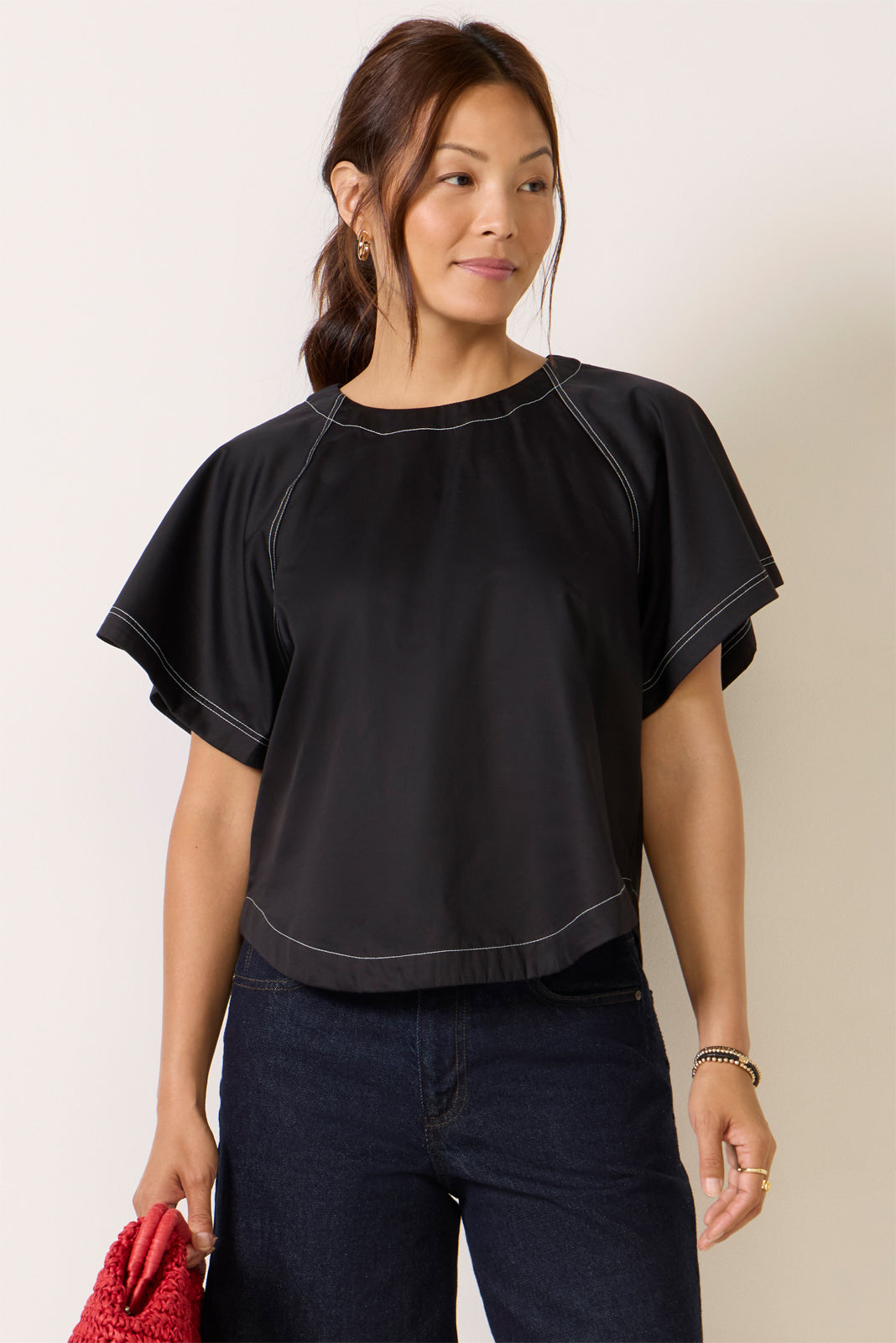 Arlo Contrast Stitch Blouse