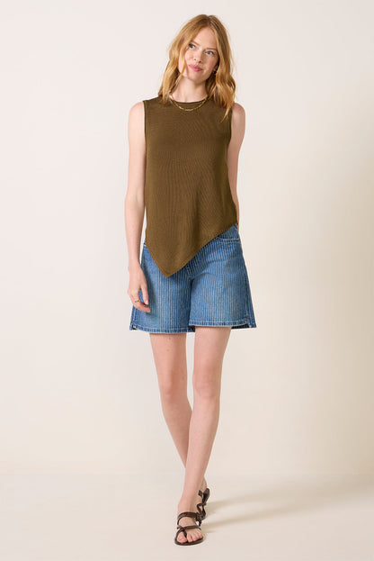 Demi Sleeveless Asymmetrical Sweater