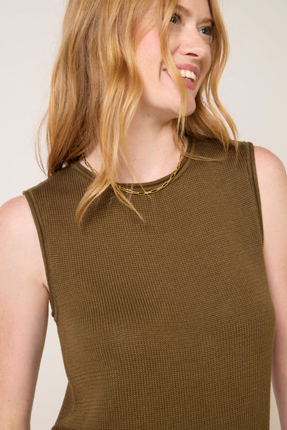 Demi Sleeveless Asymmetrical Sweater