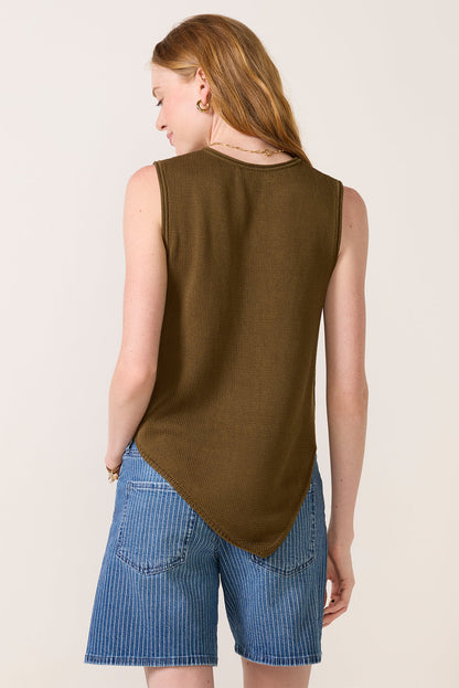 Demi Sleeveless Asymmetrical Sweater