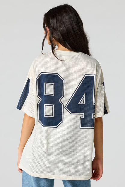 Mesh Graphic V-Neck Jersey