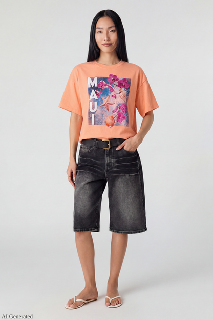 Summer Graphic Boyfriend T-Shirt