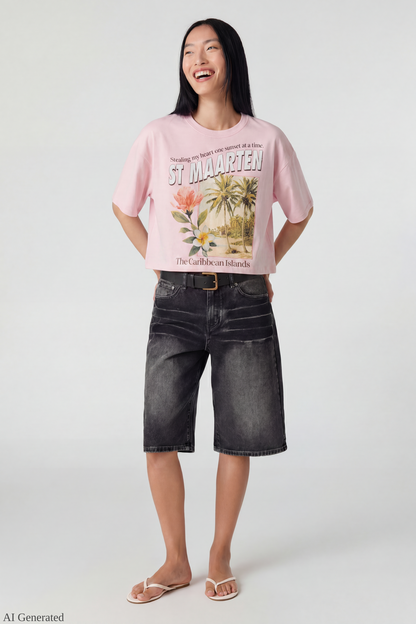 Summer Graphic Boyfriend T-Shirt