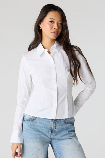 Slim Fit Button-Up Top