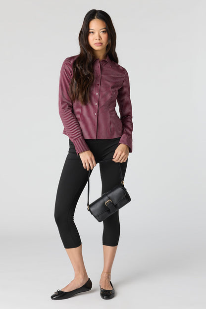 Slim Fit Button-Up Top