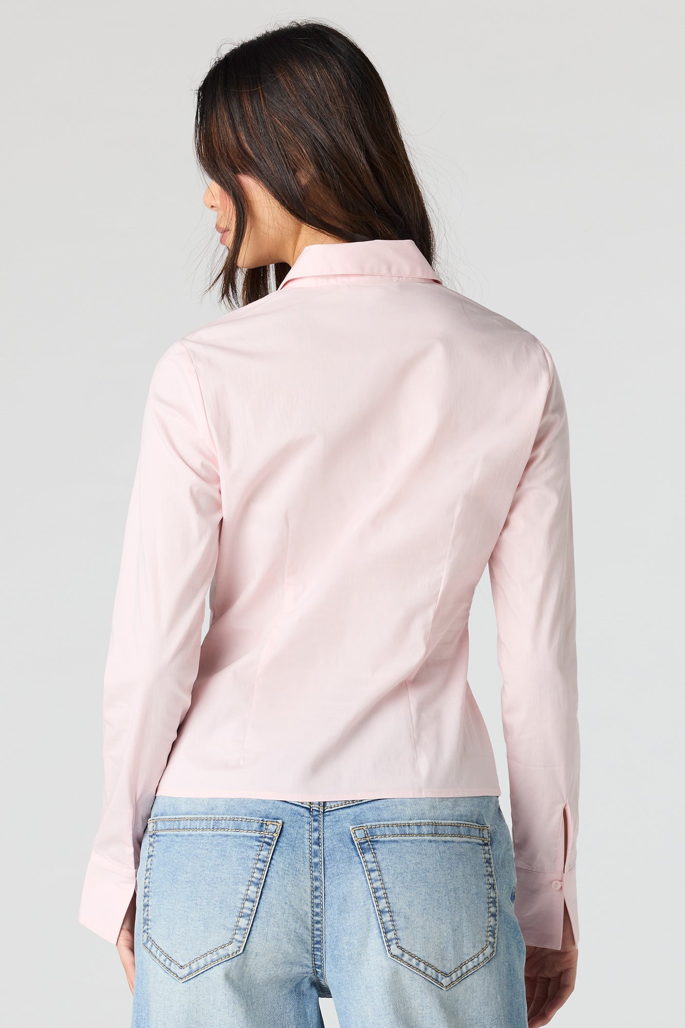 Slim Fit Button-Up Top