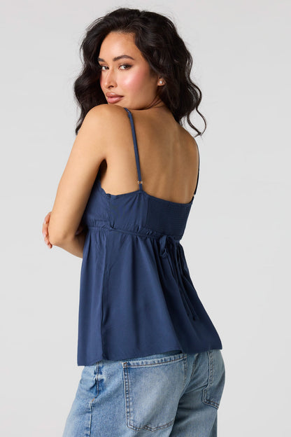 Lace Trim Babydoll Tank