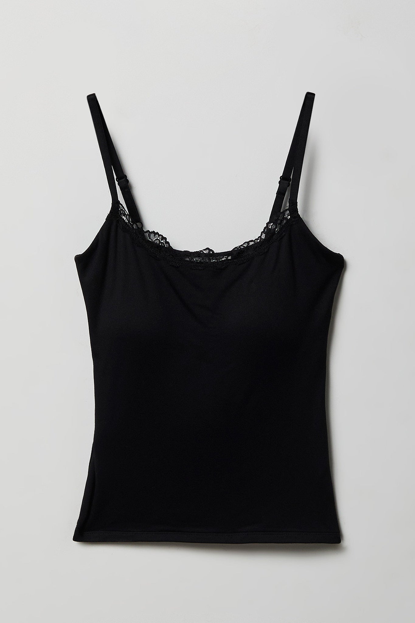 Luxe Heavy Contour Braless Lace Trim Tank