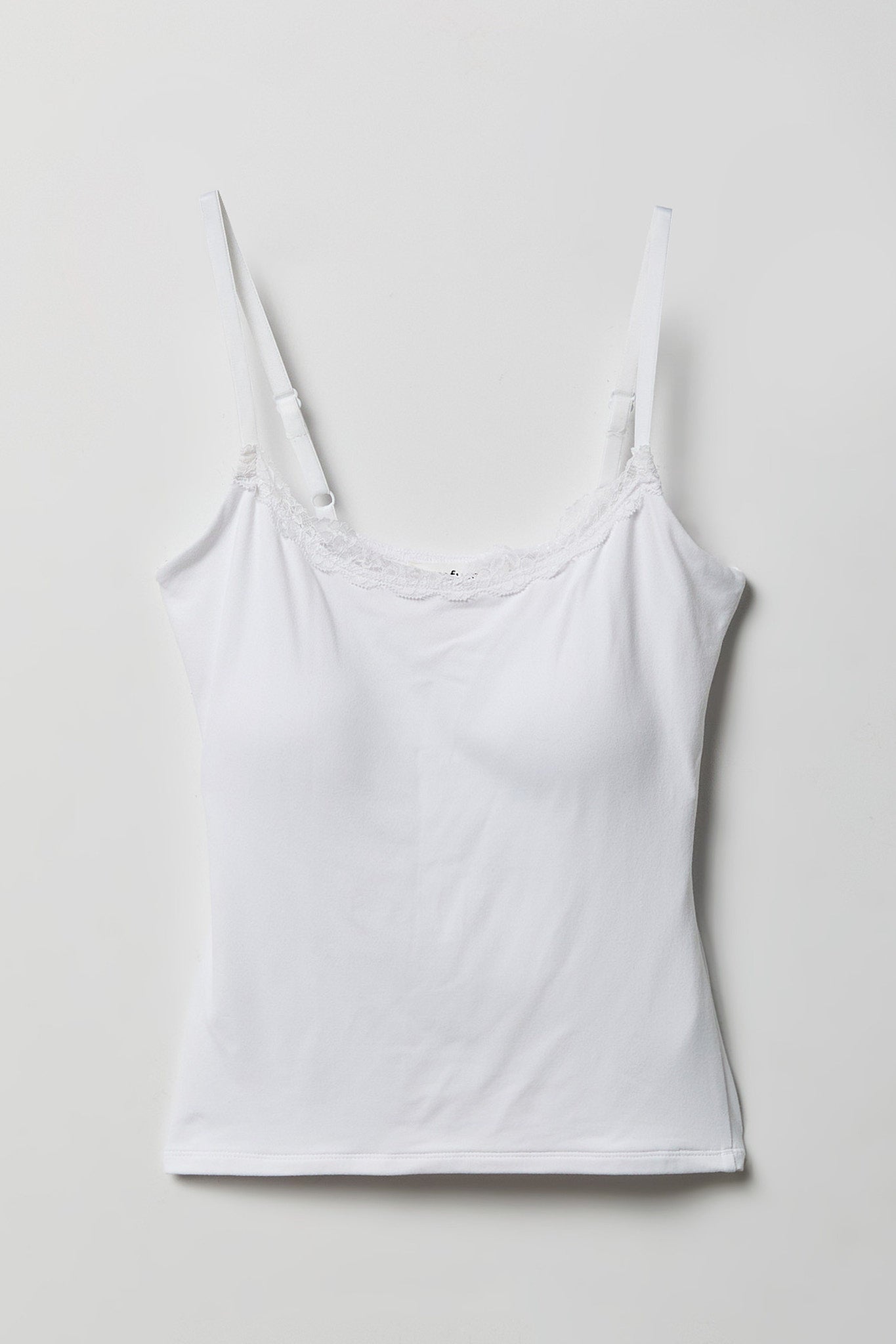 Luxe Heavy Contour Braless Lace Trim Tank