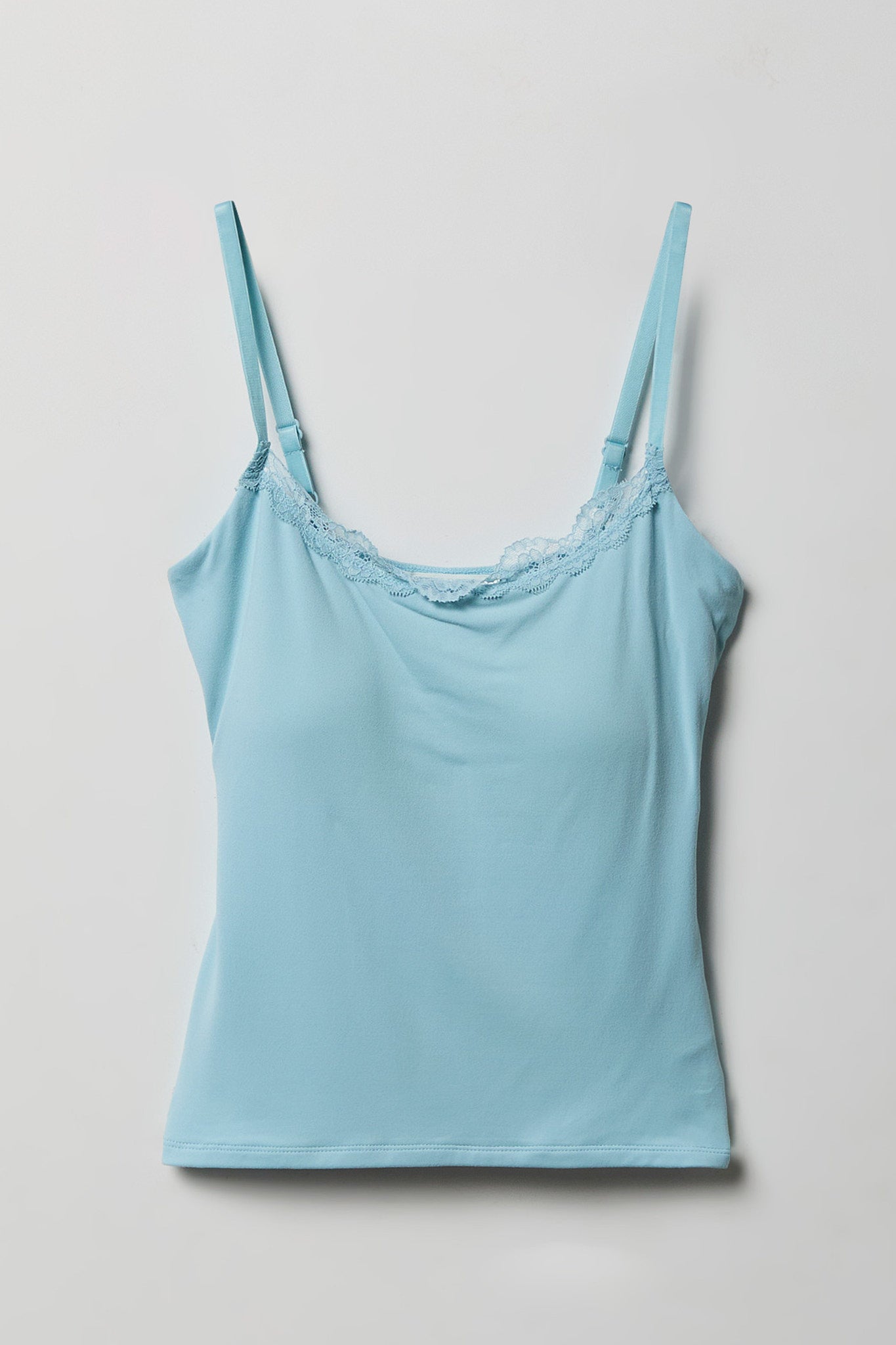 Luxe Heavy Contour Braless Lace Trim Tank