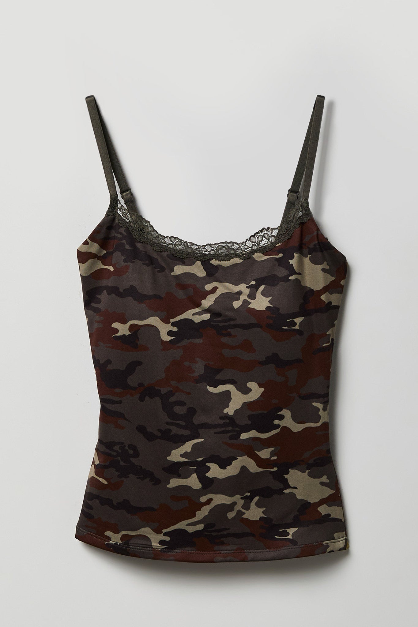Luxe Heavy Contour Braless Lace Trim Tank