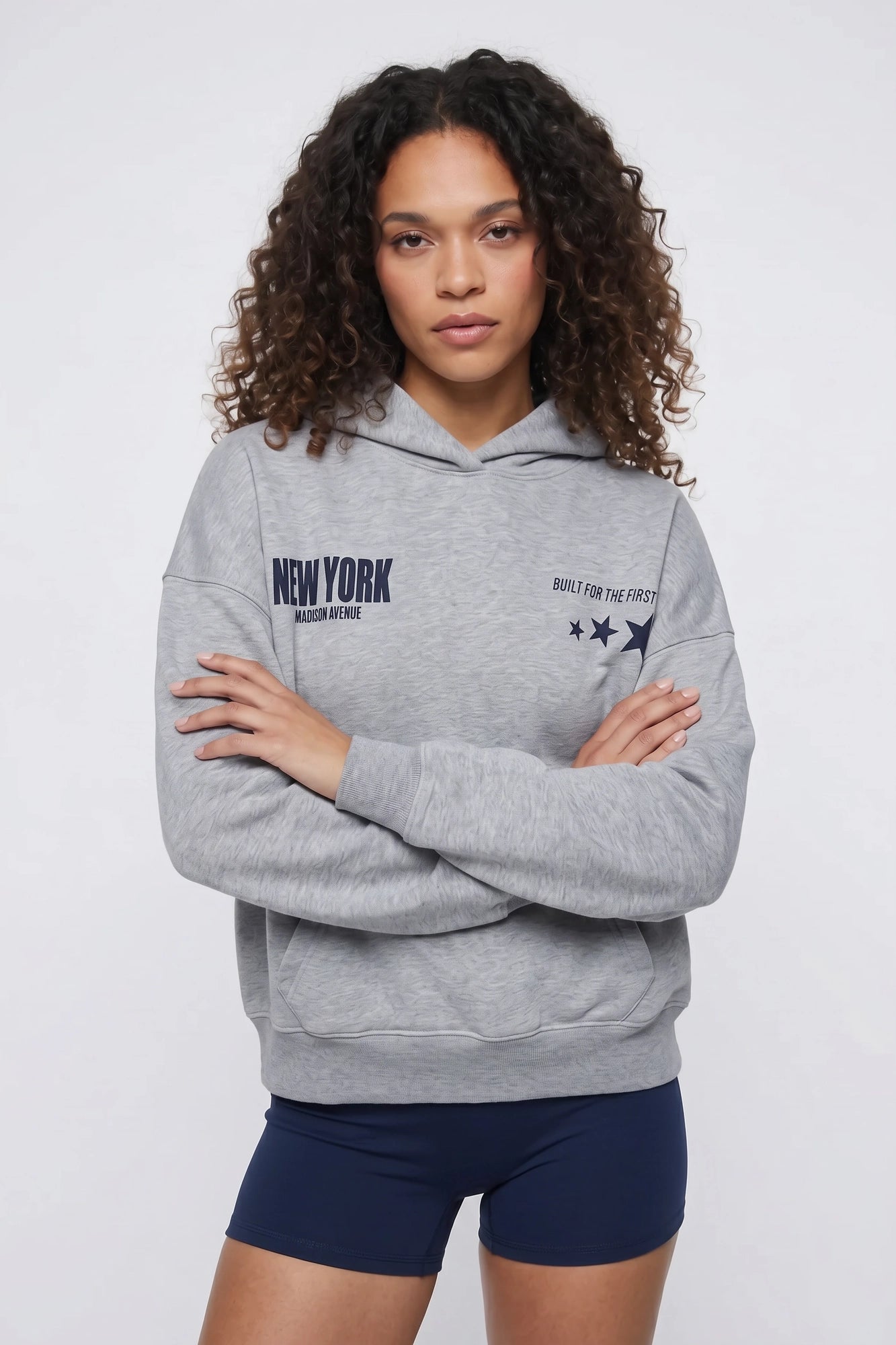 Graphic Boxy Fleece Hoodie