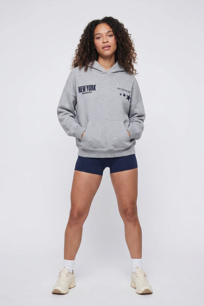 Graphic Boxy Fleece Hoodie