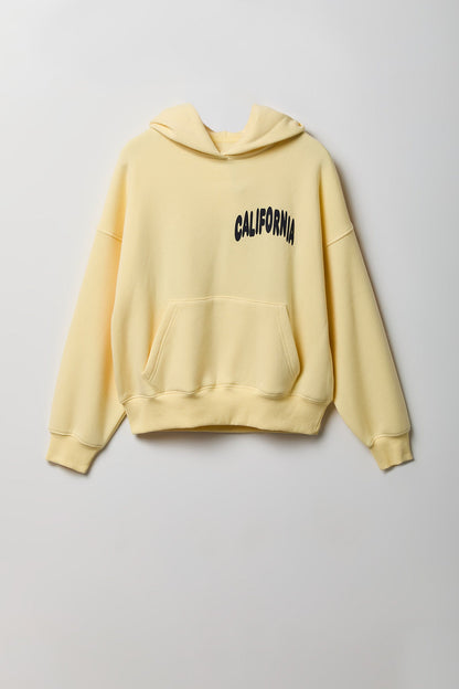 Graphic Boxy Fleece Hoodie
