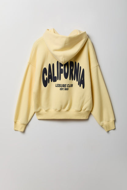 Graphic Boxy Fleece Hoodie