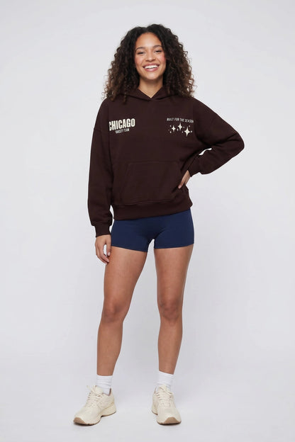 Graphic Boxy Fleece Hoodie