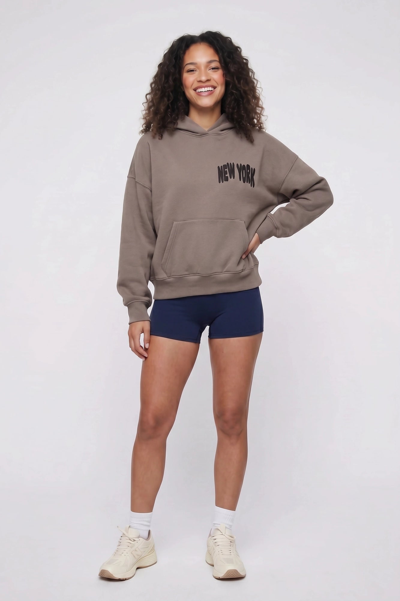 Graphic Boxy Fleece Hoodie