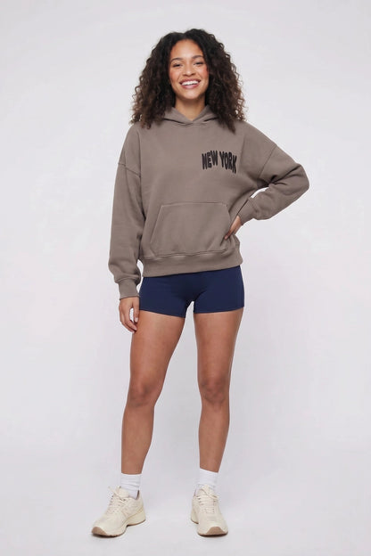 Graphic Boxy Fleece Hoodie