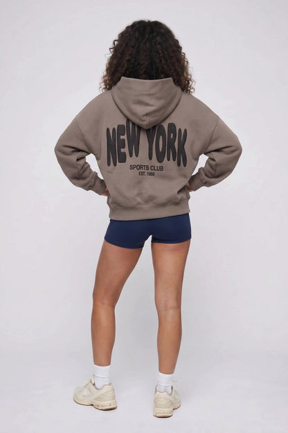 Graphic Boxy Fleece Hoodie