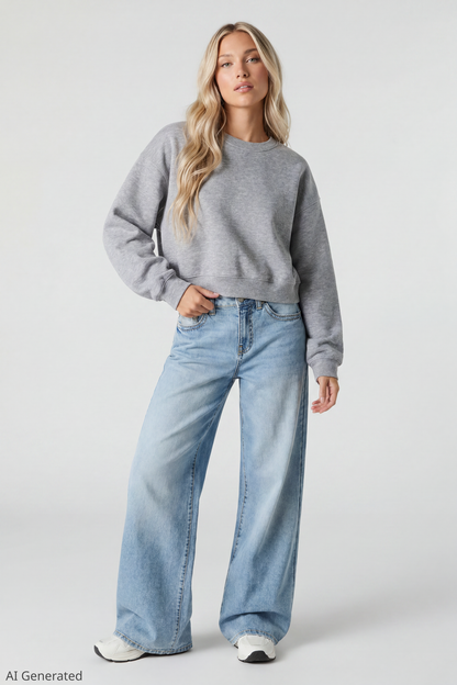 Fleece Boxy Sweatshirt