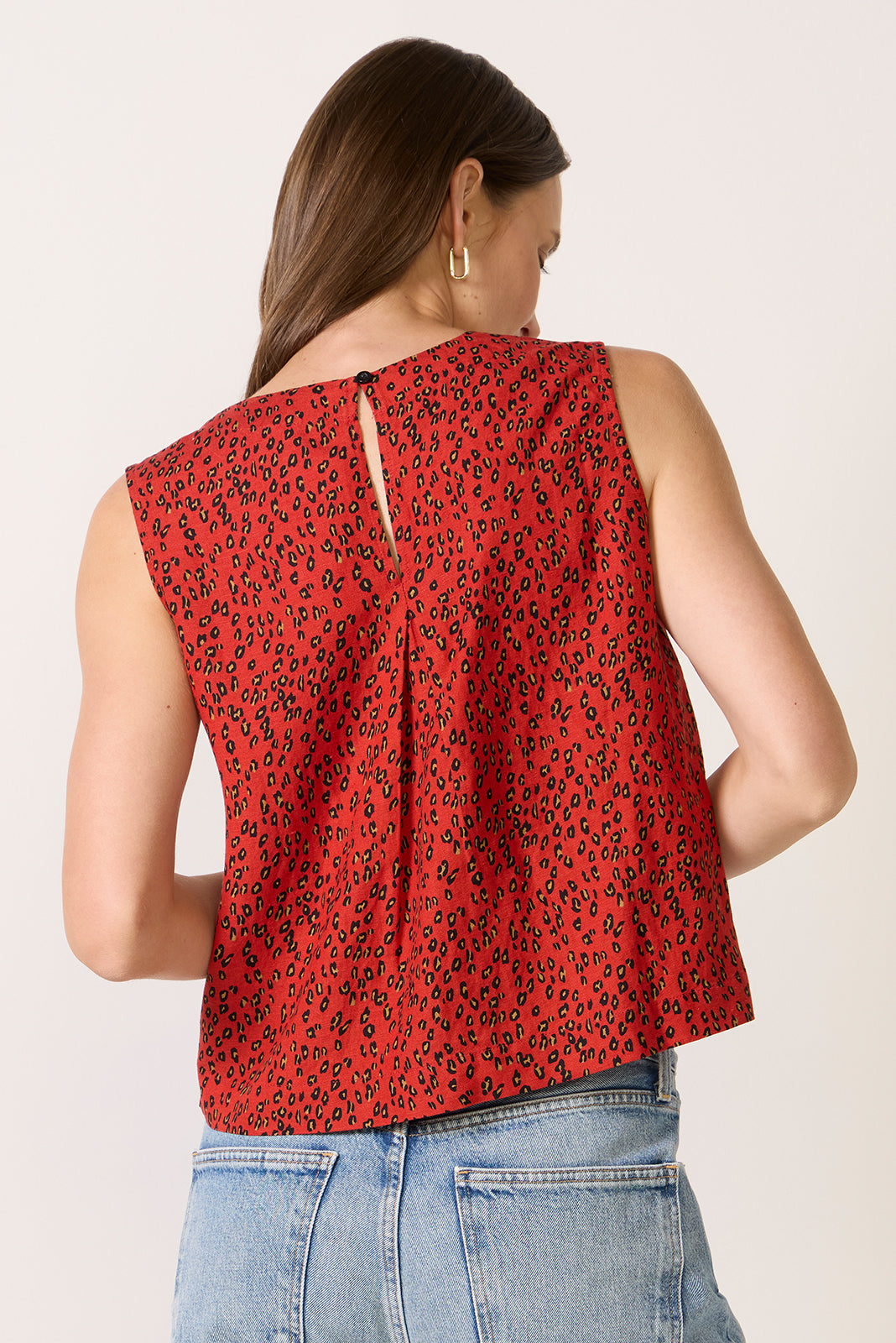 Isla Leopard Linen Tank
