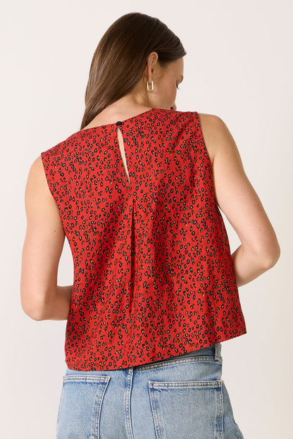 Isla Leopard Linen Tank