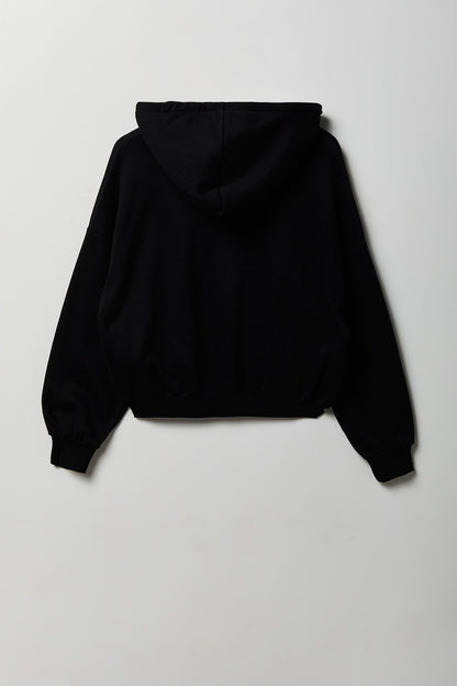 Fleece Boxy Zip Hoodie