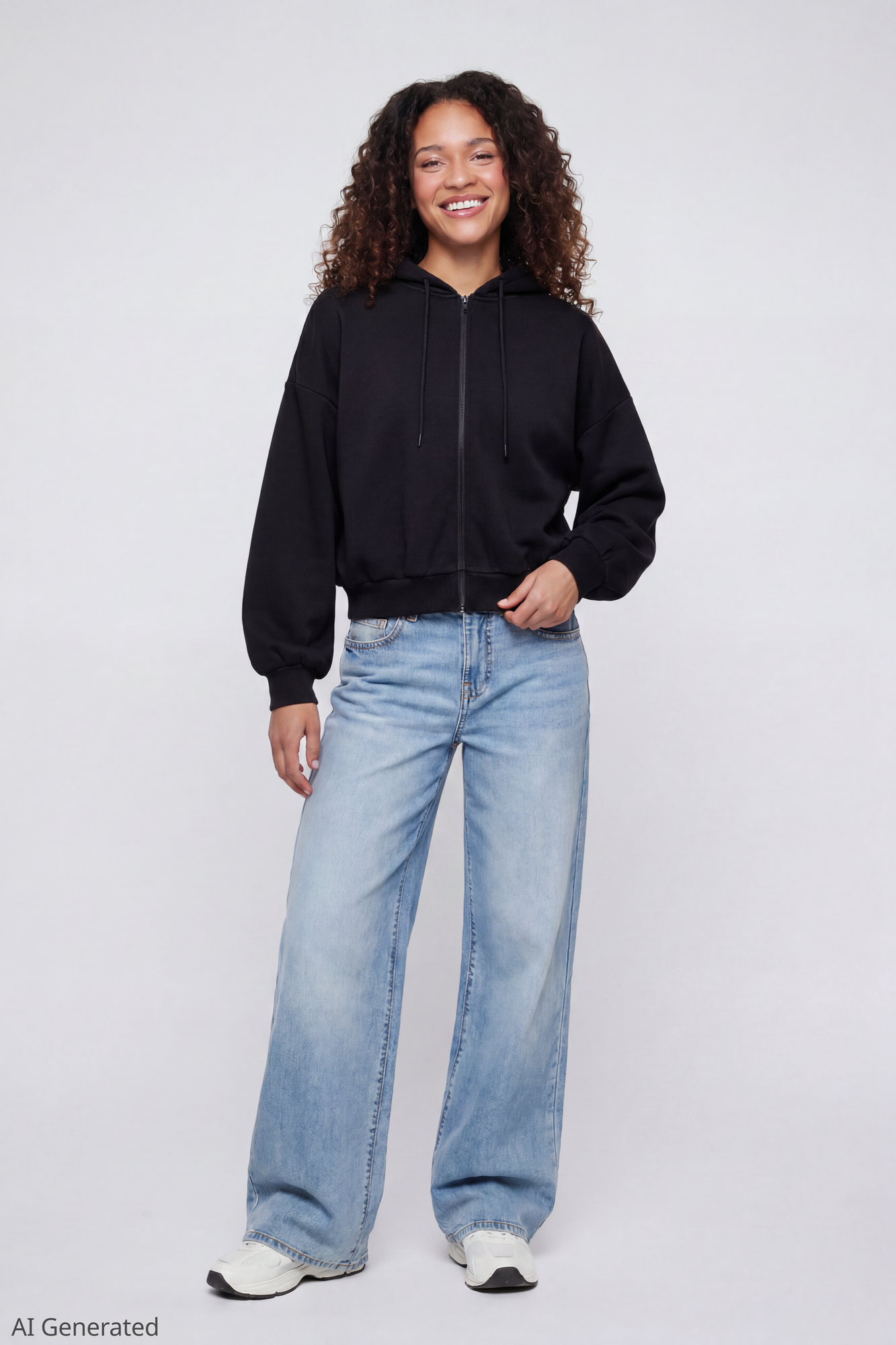 Fleece Boxy Zip Hoodie