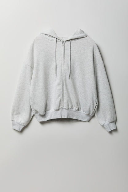 Fleece Boxy Zip Hoodie
