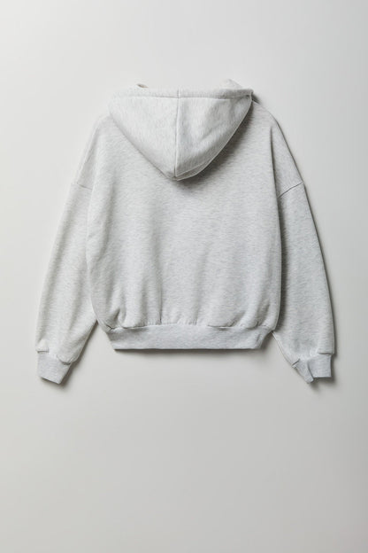 Fleece Boxy Zip Hoodie