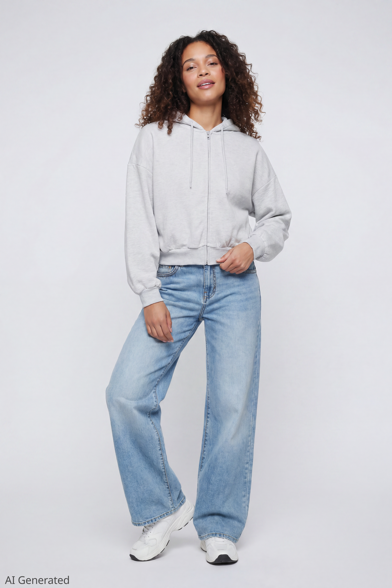 Fleece Boxy Zip Hoodie