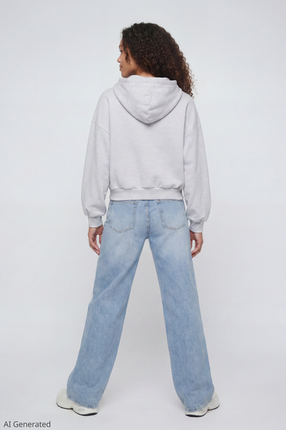 Fleece Boxy Zip Hoodie