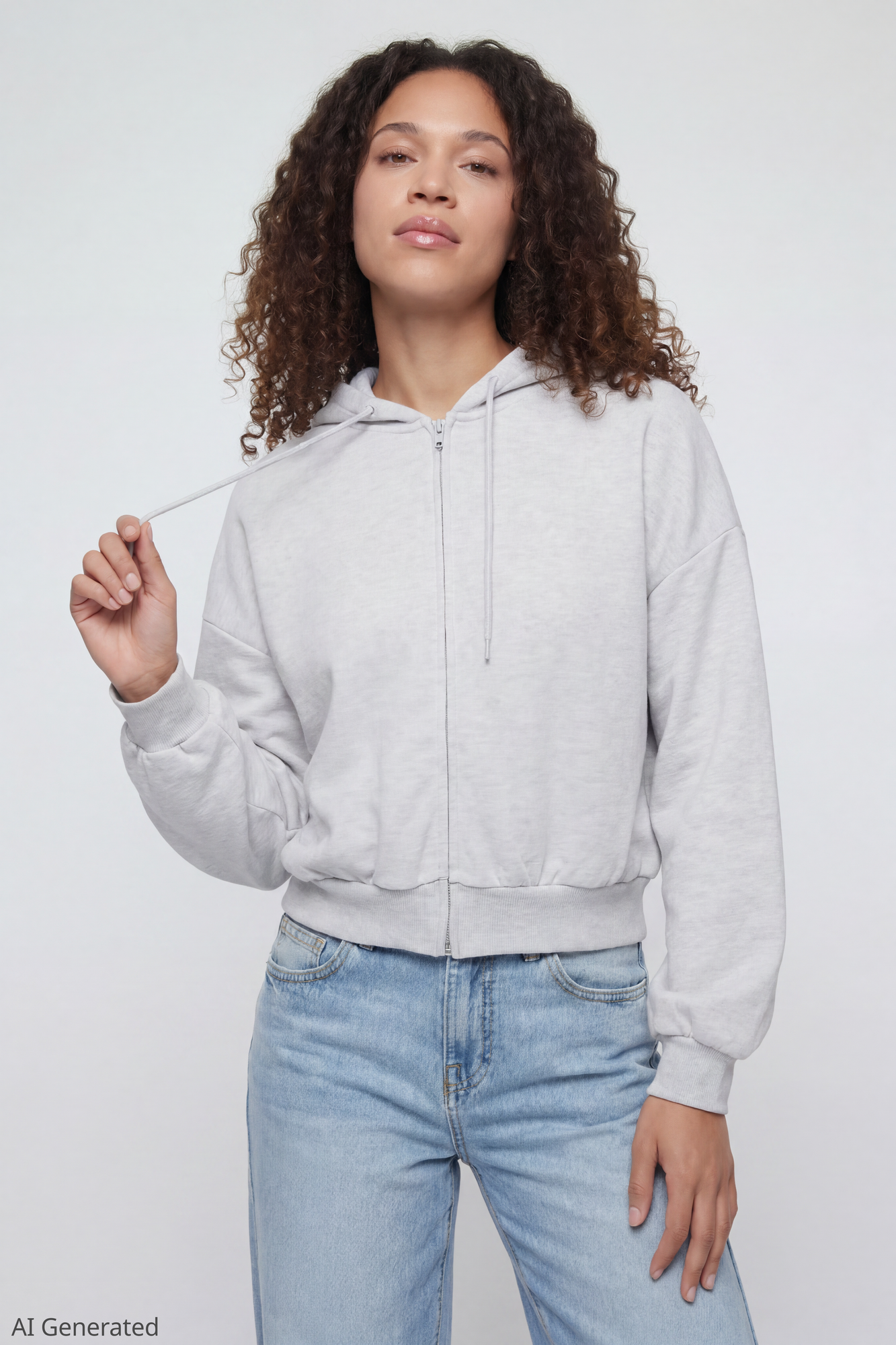 Fleece Boxy Zip Hoodie