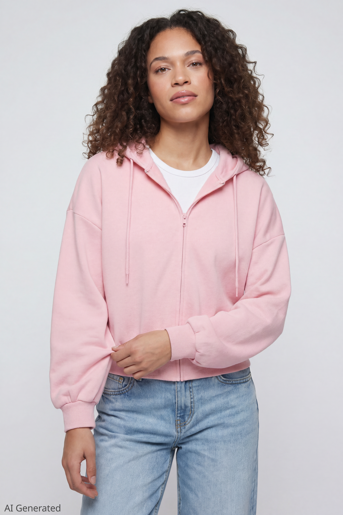 Fleece Boxy Zip Hoodie