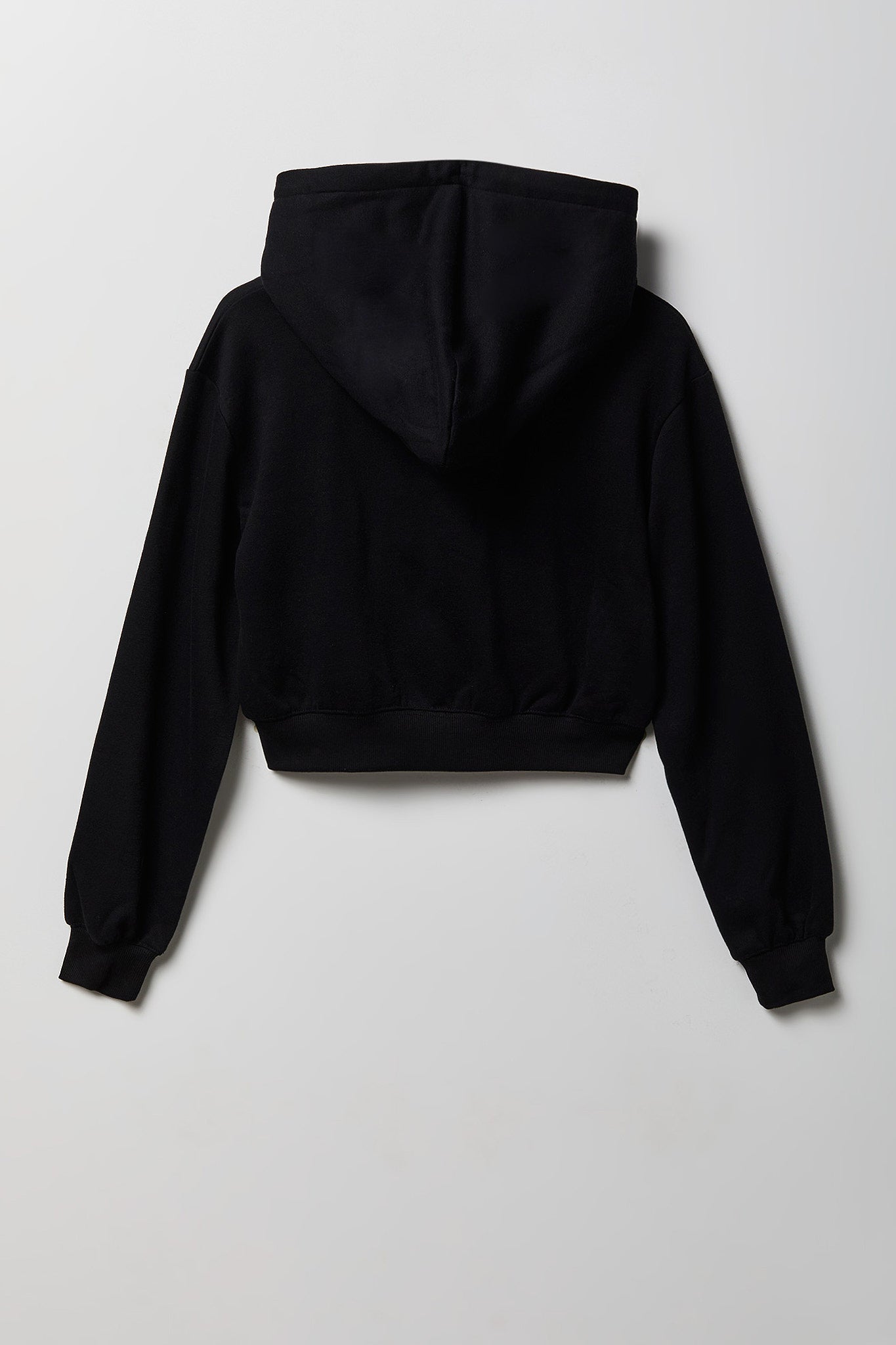 Fleece Cropped Zip Hoodie