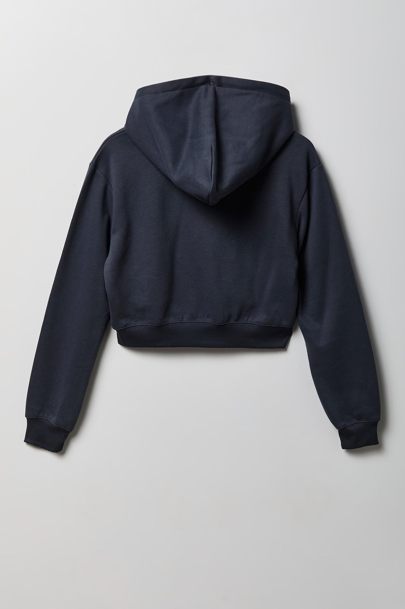 Fleece Cropped Zip Hoodie