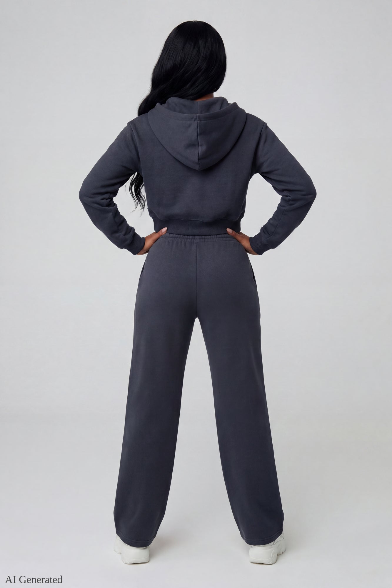 Fleece Cropped Zip Hoodie