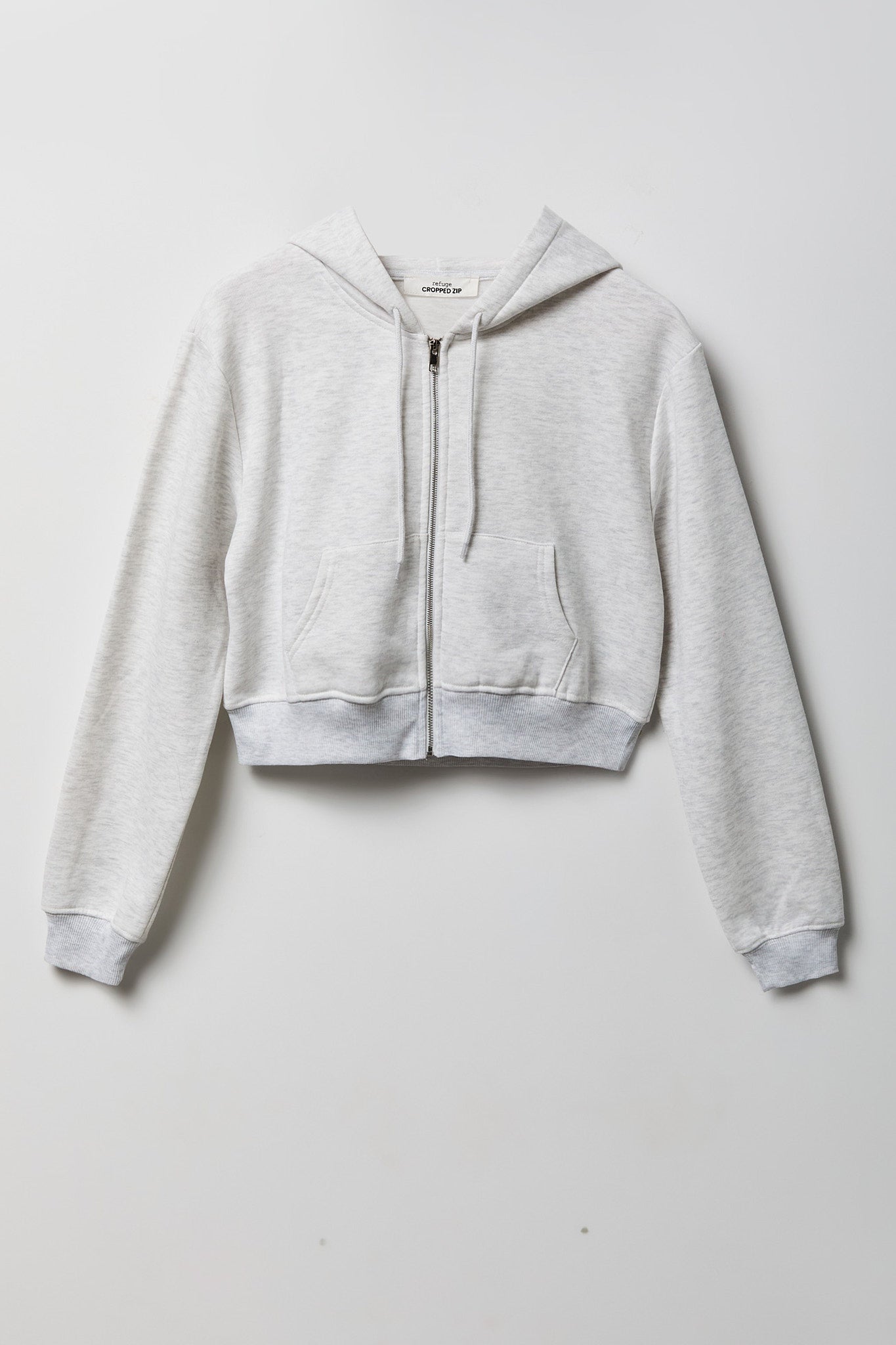 Fleece Cropped Zip Hoodie
