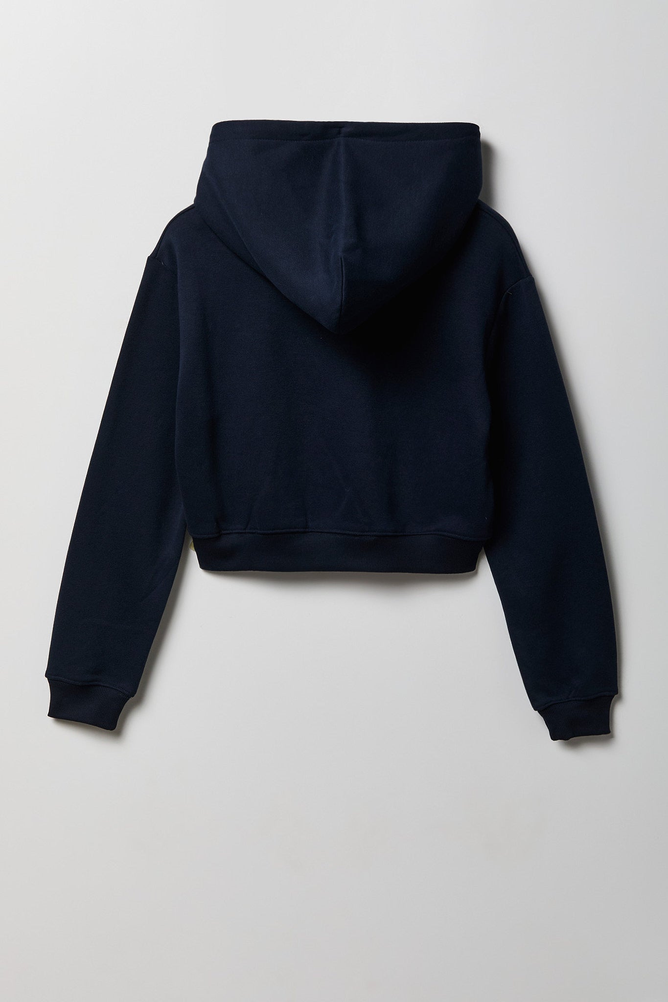 Fleece Cropped Zip Hoodie