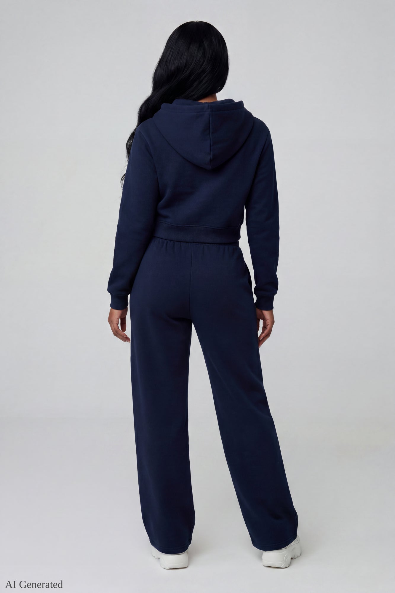 Fleece Cropped Zip Hoodie